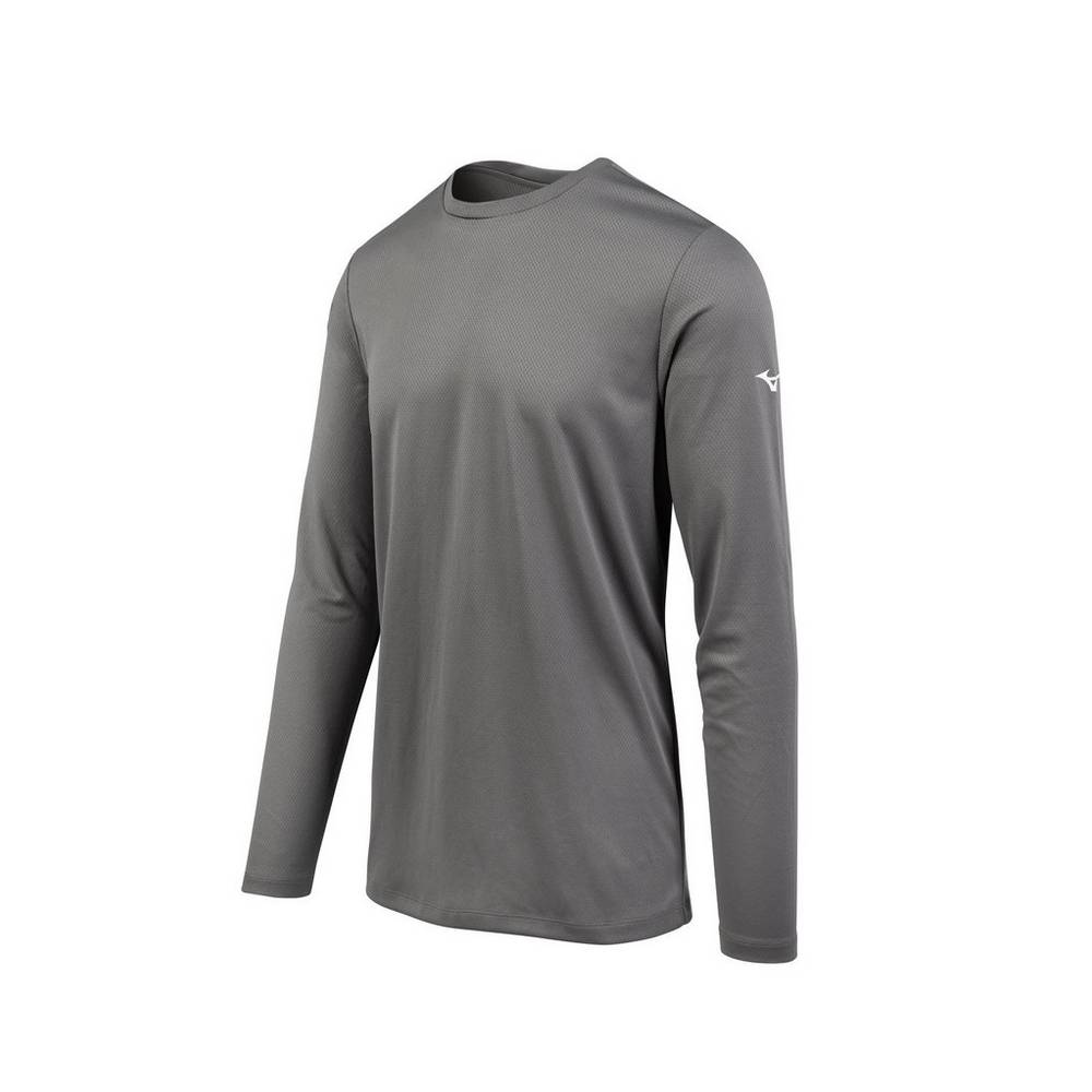 Mizuno Men's Long Sleeve T-Shirts Grey (530063-EWM)